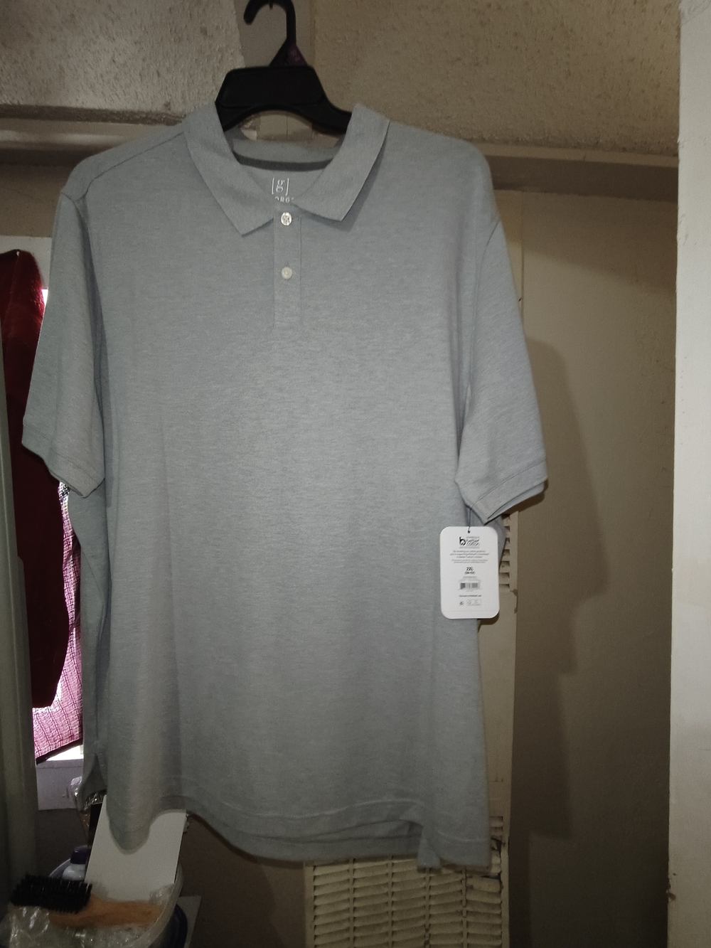 Men's Light Gray Polo Shirt with Classic Collar
